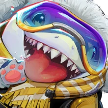 Cuddly Fuzzlefin costume for Jeff the Land Shark