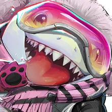 Powder Pink costume for Jeff the Land Shark